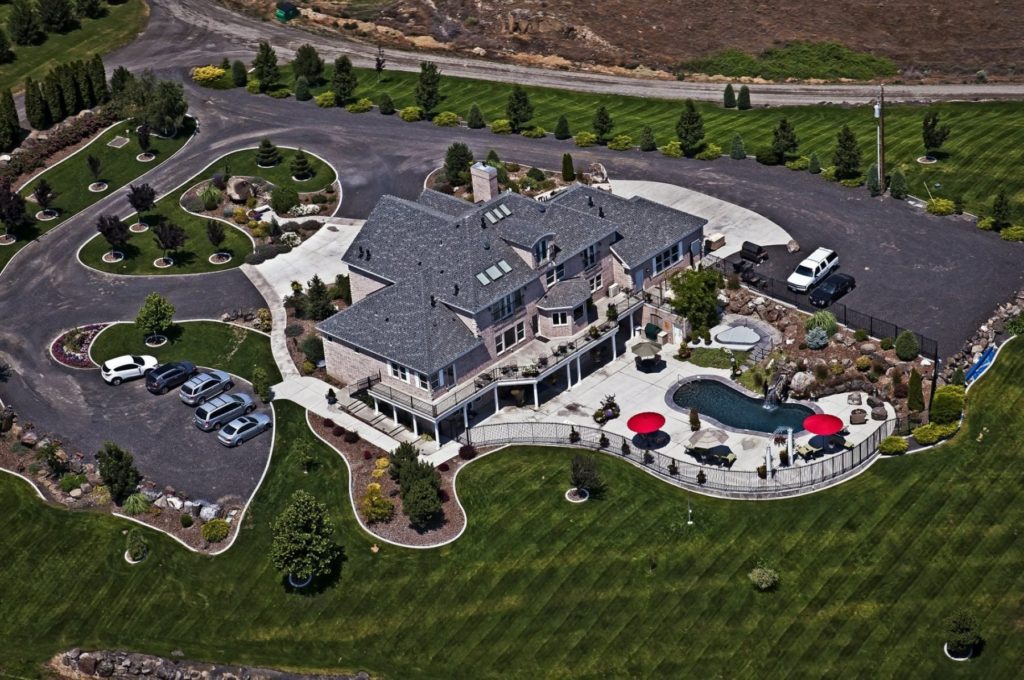 Aerial Photo of Cameo Heights Mansion